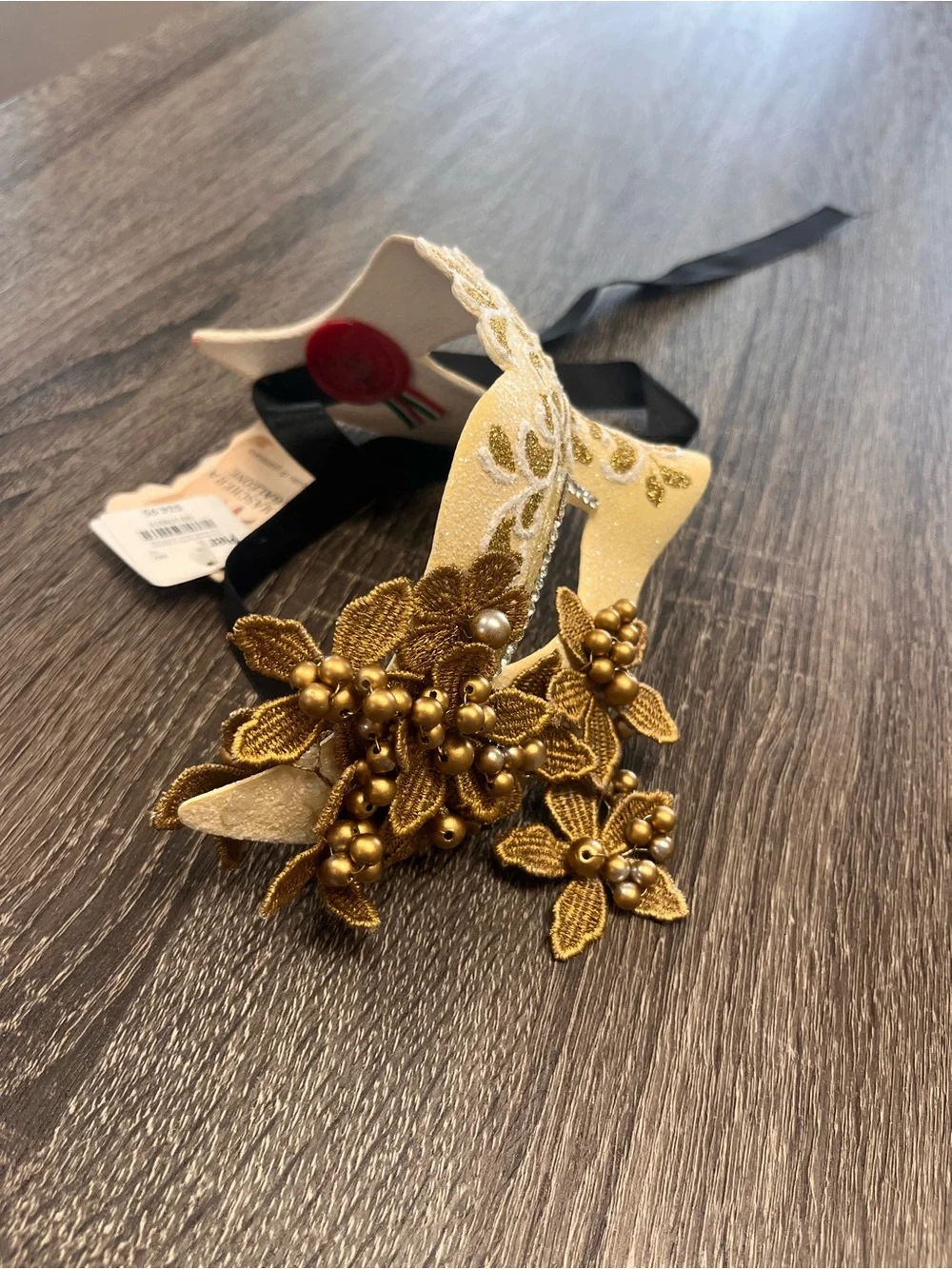 Elegant Gold Glitter Venetian Eye Mask - masquerade cosplay